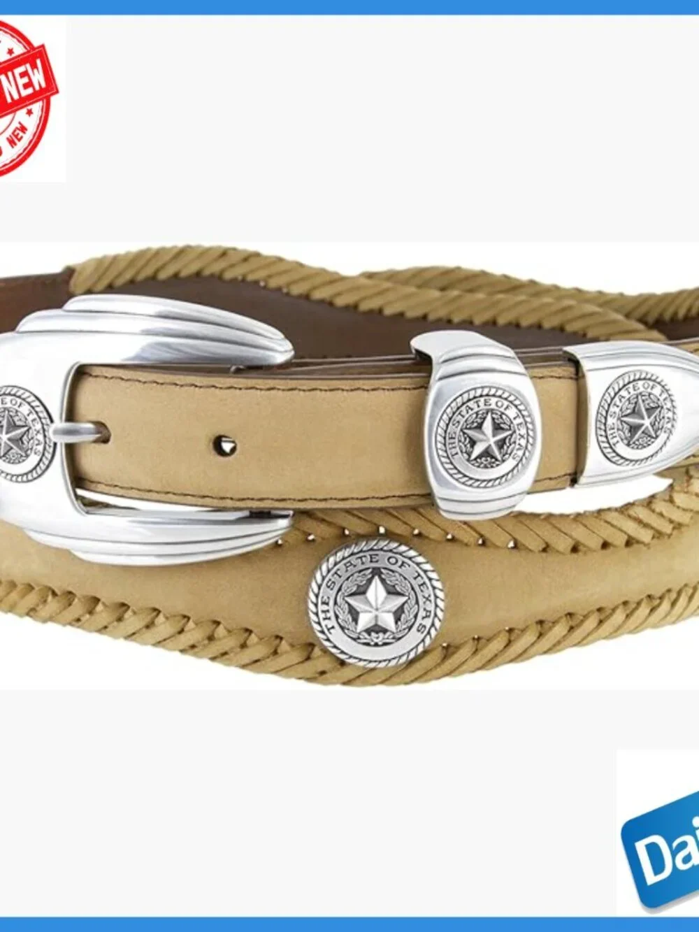 Western Braided Leather Belt 1